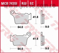 Set placute frana TRW MCB743SI – Husqvarna CR – WR – TE 125-610cc – KTM EXC – SX 125-530cc